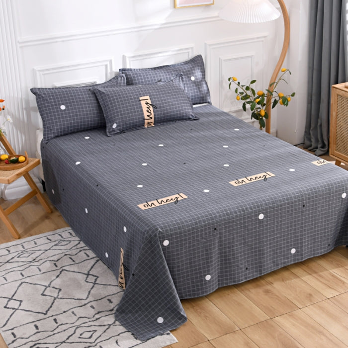 1 Flat bedsheet 230*250 with 2 Pillow case 48*74-BS18