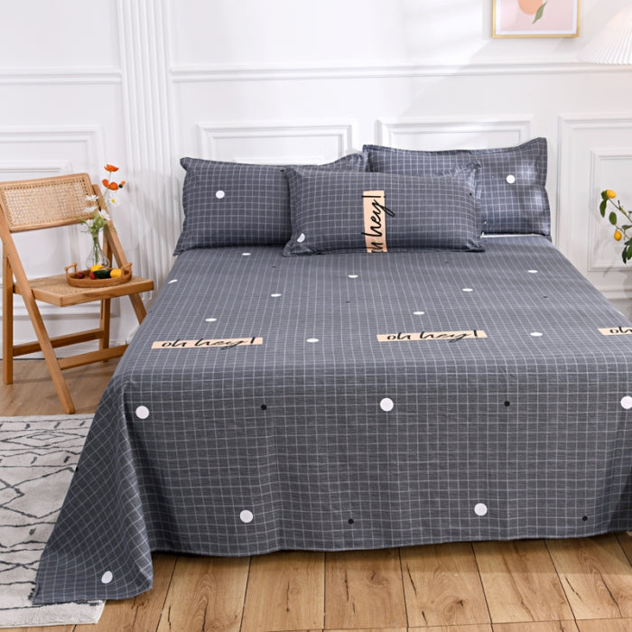1 Flat bedsheet 230*250 with 2 Pillow case 48*74-BS18