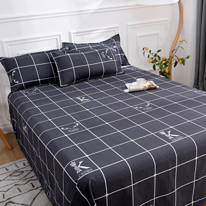1 Flat bedsheet 230*250 with 2 Pillow case 48*74-BS20
