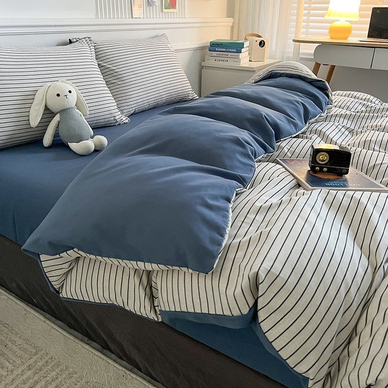 220*240 Duvet Cover & 1 Bedsheet 230*230 with 2 Pillowcase-DC03