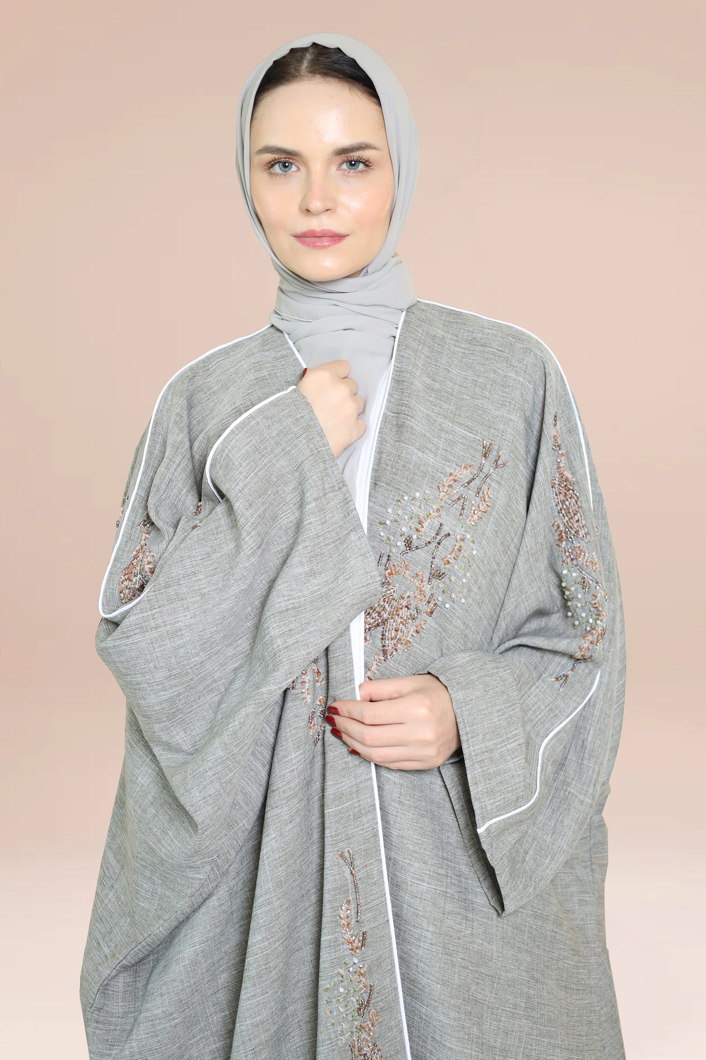 Dubai-made Nukhbaa brand Abaya a reflection of Dubai's luxury fashion scene.-N72A