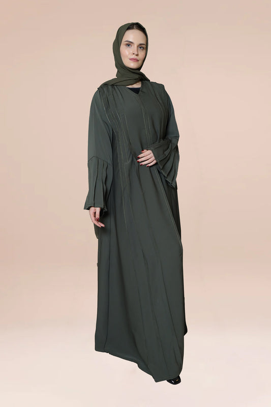 Dubai-made Nukhbaa brand Abaya a reflection of Dubai's luxury fashion scene.-N77A