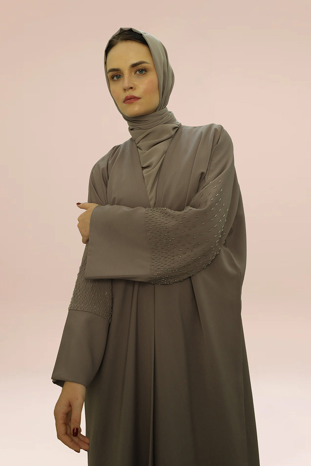 Dubai-made Nukhbaa brand Abaya a reflection of Dubai's luxury fashion scene.-N78A