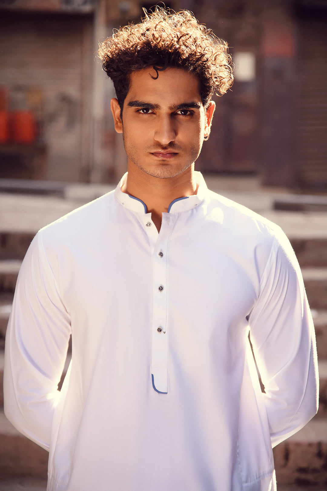 ISHADA brand-Traditional Classic White Kameez Shalwar-SK3