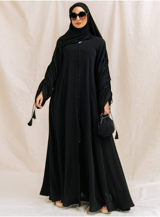 Black Closed Abaya with hijab