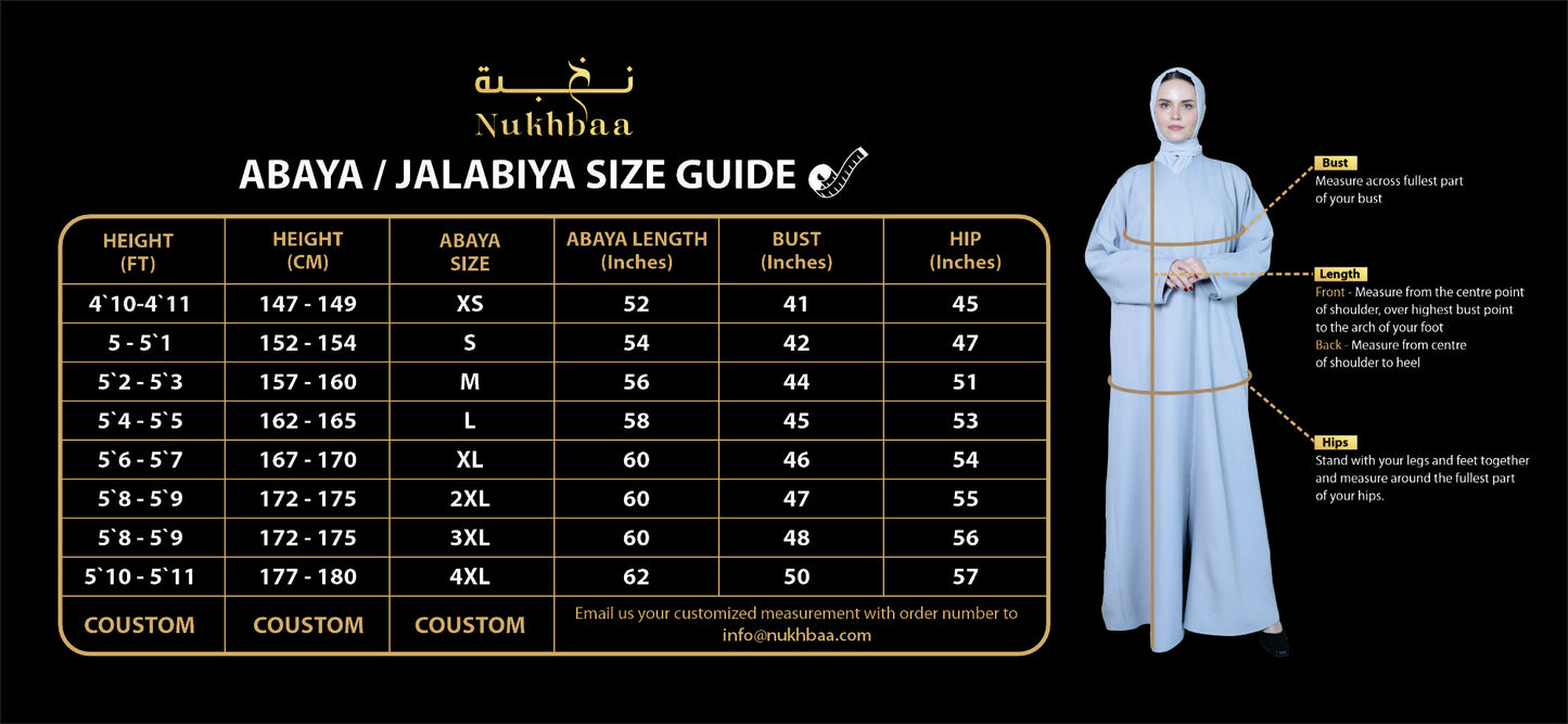 Dubai-made Nukhbaa brand Abaya a reflection of Dubai's luxury fashion scene.-N82A