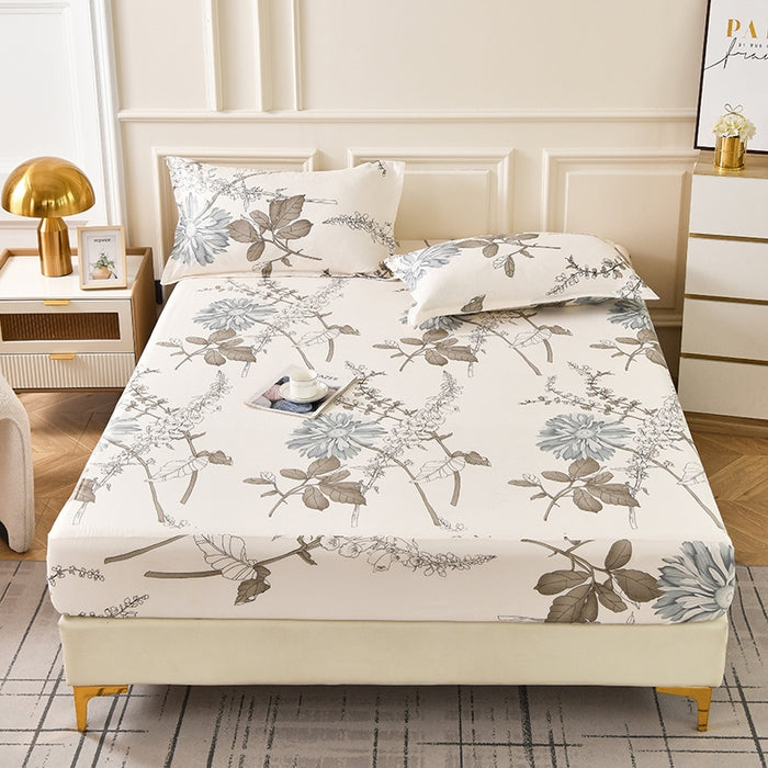 Fitted sheet 200*220cm with two Pillowcases-BSK01