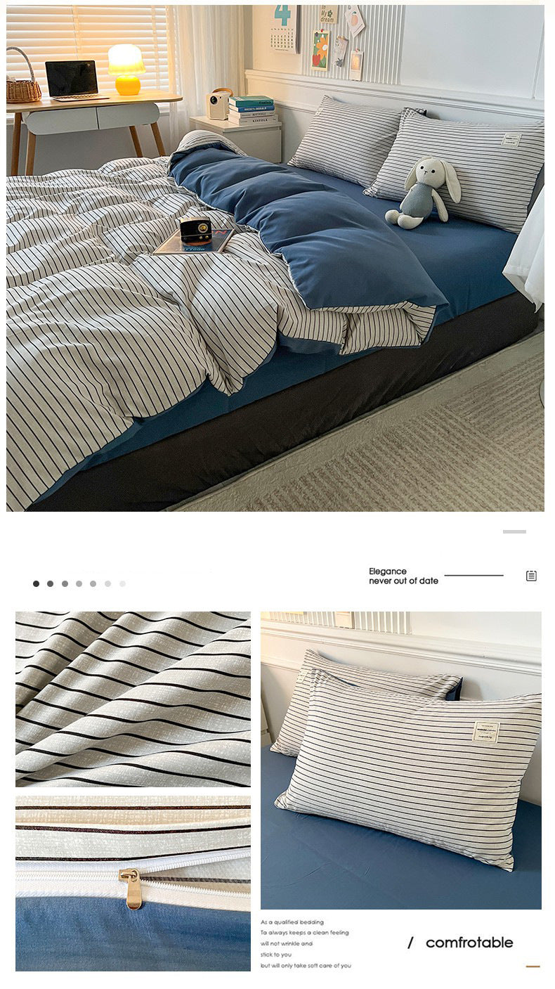 220*240 Duvet Cover & 1 Bedsheet 230*230 with 2 Pillowcase-DC03