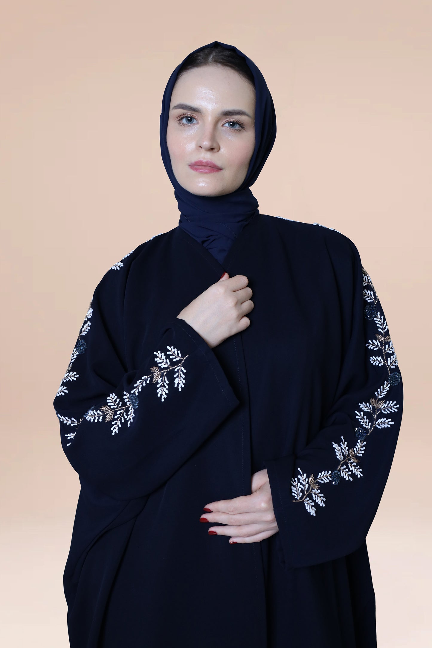 Dubai-made Nukhbaa brand Abaya a reflection of Dubai's luxury fashion scene.-N74A