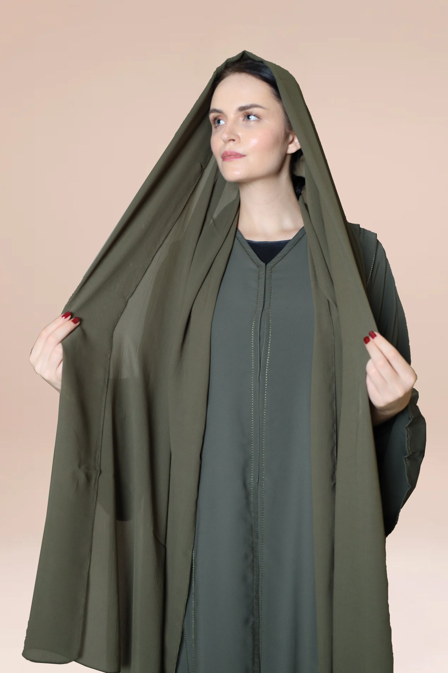 Dubai-made Nukhbaa brand Abaya a reflection of Dubai's luxury fashion scene.-N77A