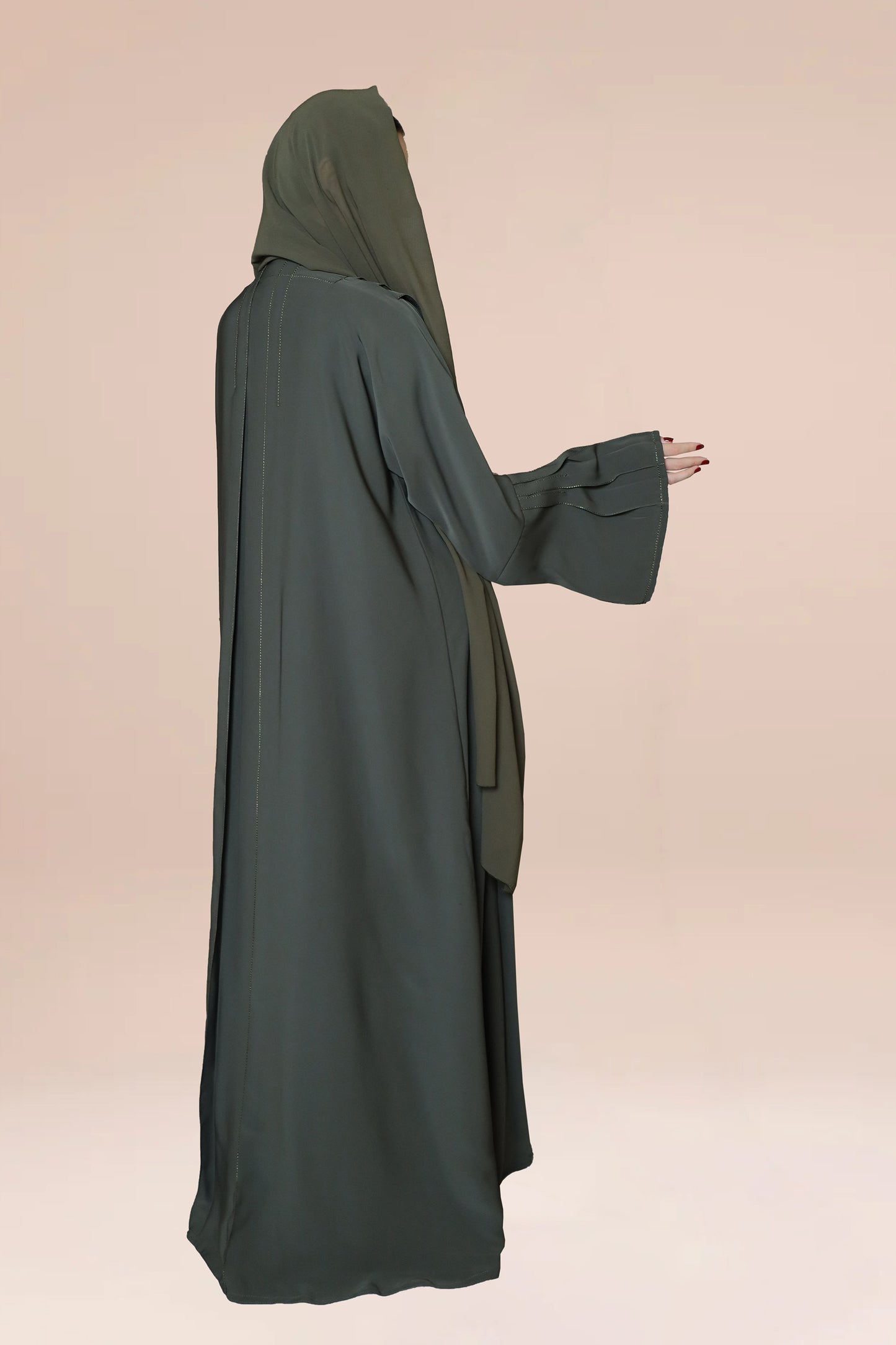 Dubai-made Nukhbaa brand Abaya a reflection of Dubai's luxury fashion scene.-N77A