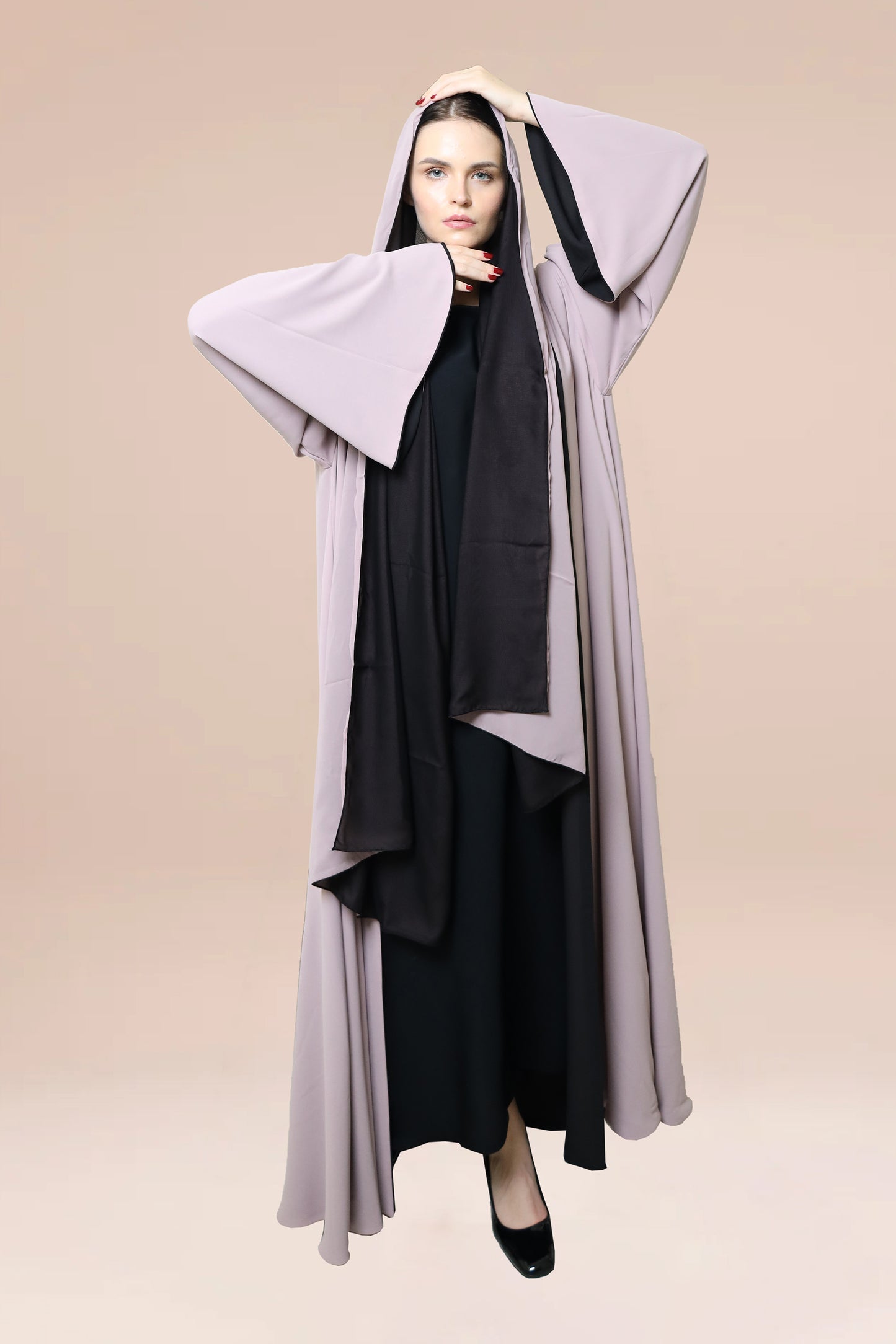 Dubai-made Nukhbaa brand Abaya a reflection of Dubai's luxury fashion scene.-N82A