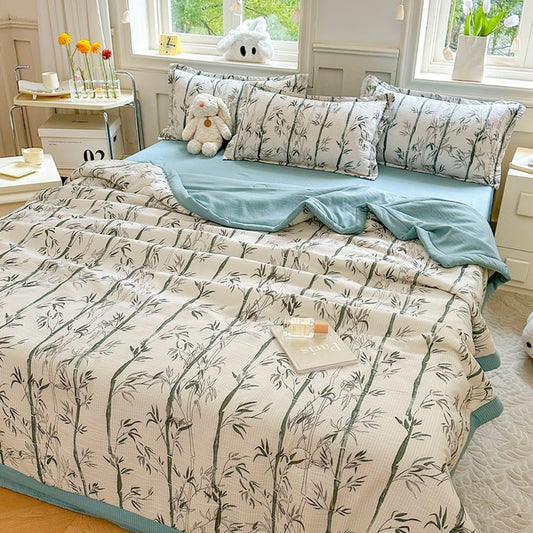 Duvet Size 200*230cm, flat Sheet 230*245cm Pillowcase 48*74cm-SS01